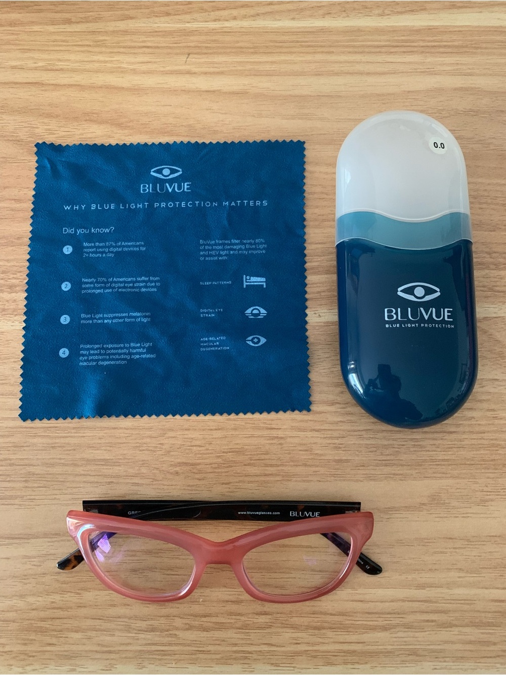 Blue light blocking reading glasses Pink Tortoise Shel 0.0